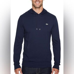 Lacoste Hoodie Jersey Long Sleeve Tee Central Pocket Deep Navy Men’s M